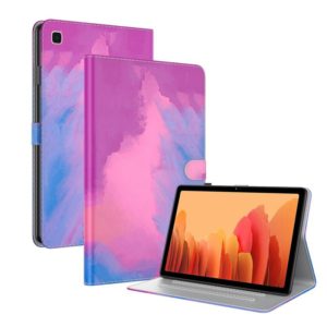 For Samsung Galaxy Tab A7 10.4 2020 T500 / T505 Voltage Watercolor Pattern Skin Feel Magnetic Horizontal Flip PU Leather Case with Holder & Card Slots & Photo Frame & Sleep / Wake-up Function(Purple Red) (OEM)