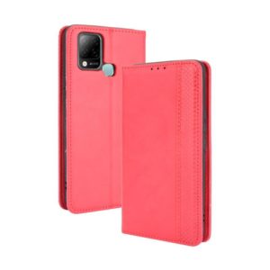 For Infinix Hot 10s / 10s NFC / 10T Magnetic Buckle Retro Crazy Horse Texture Horizontal Flip Leather Case with Holder & Card Slots & Photo Frame(Red) (OEM)