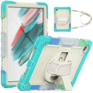 For Samsung Galaxy Tab A8 10.5 2021 X200 / X205 Silicone + PC Tablet Case(Beige + Camouflage Blue) (OEM)