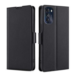 For Motorola Moto G 5G 2022 Ultra-thin Voltage Side Buckle Horizontal Flip Leather Phone Case(Black) (OEM)