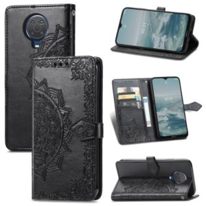 For Nokia 6.3 Mandala Embossing Pattern Horizontal Flip Leather Case with Holder & Card Slots & Wallet & Lanyard(Black) (OEM)