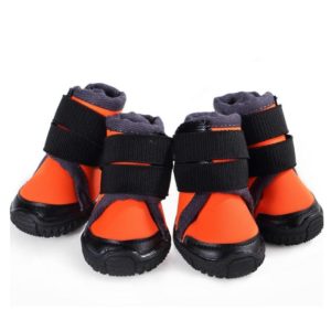 Pet Shoes Small Medium & Large Dogs Outdoor Sports Climbing Non-Slip Shoes, Size: 50(Orange) (OEM)