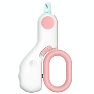 Pet Nail Clippers With LED Blood Line Light(Pink) (OEM)