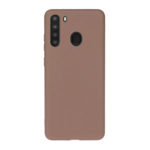 For Galaxy A21 Solid Color Frosted TPU Phone Case(Khaki) (OEM)