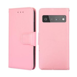 For Google Pixel 6 Pro Crystal Texture Leather Phone Case(Pink) (OEM)