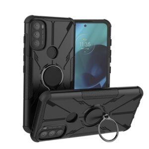 For Motorola Moto G71 5G Armor Bear Shockproof PC + TPU Phone Case(Black) (OEM)