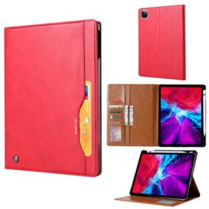 For iPad Air 2022 / 2020 10.9 Knead Skin Texture Horizontal Flip Leather Case with Photo Frame & Holder & Card Slots & Wallet(Red) (OEM)