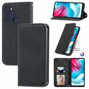 For Motorola G60 S Retro Skin Feel Business Magnetic Horizontal Flip Leather Case with Holder & Card Slots & Wallet & Photo Frame(Black) (OEM)