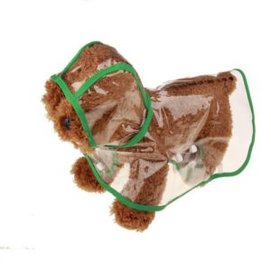 Waterproof Transparent Raincoat Clothing for Pet Dog, Size:M(Green) (OEM)