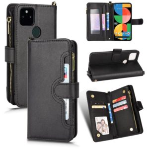For Google Pixel 5a 5G Litchi Texture Zipper Leather Phone Case(Black) (OEM)