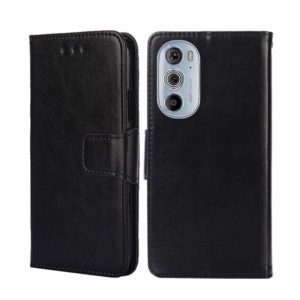 For Motorola Edge+ 2022/Edge 30 Pro Crystal Texture Leather Phone Case(Black) (OEM)