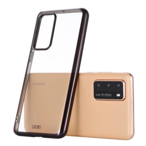For Huawei P40 Pro GEBEI Plating TPU Shockproof Protective Case(Black) (GEBEI) (OEM)