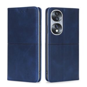 For Honor 70 Cow Texture Magnetic Horizontal Flip Leather Phone Case(Blue) (OEM)