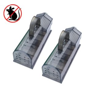 2 PCS Large Plastic Mousetrap Mouse Cage Pedal Trap(Grey) (OEM)