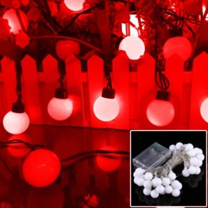 4m LED Decoration Light, 40 LEDs 3 x AA Batteries Powered String Light with 3-Modes, DC 4.5V(Red Light) (OEM)