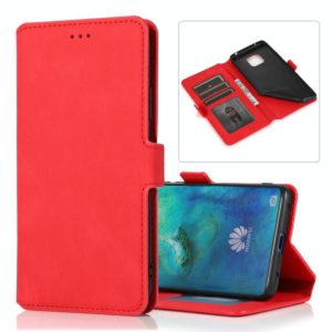 For Huawei Mate 20 Pro Retro Magnetic Closing Clasp Horizontal Flip Leather Case with Holder & Card Slots & Photo Frame & Wallet(Red) (OEM)
