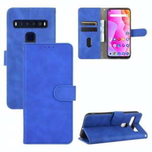 For TCL 10L Solid Color Skin Feel Magnetic Buckle Horizontal Flip Calf Texture PU Leather Case with Holder & Card Slots & Wallet(Blue) (OEM)