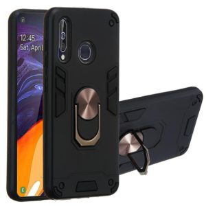 For Samsung Galaxy A60 & M40 2 in 1 Armour Series PC + TPU Protective Case with Ring Holder(Black) (OEM)