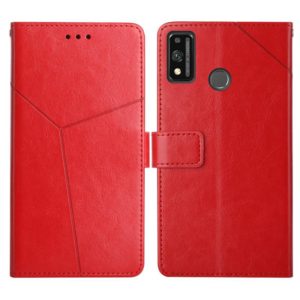 For Honor 9X Lite Y Stitching Horizontal Flip Leather Phone Case with Holder & Card Slots & Wallet & Photo Frame(Red) (OEM)