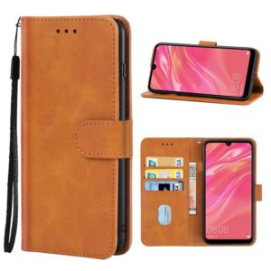 For Huawei Y7 2019 Leather Phone Case(Brown) (OEM)
