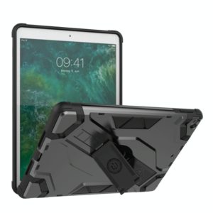 Για iPad 9.7 (2018) & (2017) Escort Series Πλαστική + Αντικραδασμική προστατευτική θήκη με βάση (Μαύρο) (OEM)