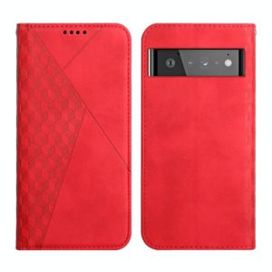 For Google Pixel 6 Pro Skin Feel Magnetic Leather Phone Case(Red) (OEM)