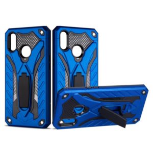For OPPO Realme 3 Shockproof TPU + PC Protective Case with Holder(Blue) (OEM)