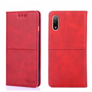 For Sony Xperia ACE II Cow Texture Magnetic Horizontal Flip Leather Phone Case(Red) (OEM)
