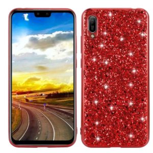 For Huawei Y6 Pro / Enjoy 9e Glittery Powder Shockproof TPU Case(Red) (OEM)