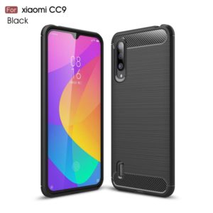 Brushed Texture Carbon Fiber TPU Case for Xiaomi Mi CC9(Black) (OEM)