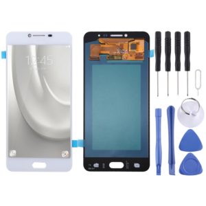 Oled LCD Screen for Galaxy C7 with Digitizer Full Assembly (White) (OEM)