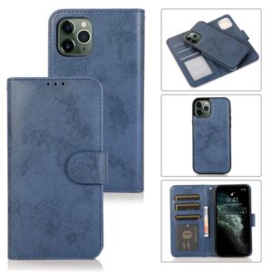 For iPhone 12 mini KLT888-2 Retro 2 in 1 Detachable Magnetic Horizontal Flip TPU + PU Leather Case with Holder & Card Slots & Photo Frame & Wallet(Dark Blue) (OEM)
