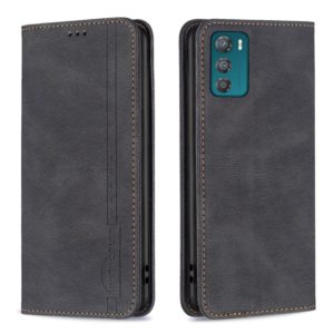 For Motorola Moto G42 4G Magnetic RFID Blocking Anti-Theft Leather Phone Case(Black) (OEM)