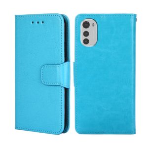 For Motorola Moto E32 4G Crystal Texture Leather Phone Case(Light Blue) (OEM)