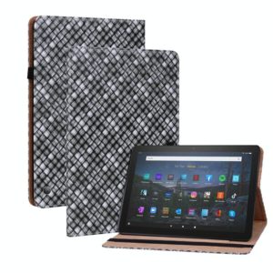 For Amazon Kindle Fire HD10 2021/HD10 Plus 2021 Color Weave Smart Leather Tablet Case(Black) (OEM)