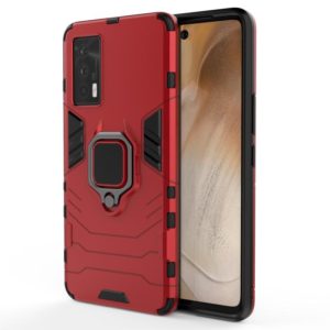 For vivo iQOO Neo5 PC + TPU Shockproof Protective Case with Magnetic Ring Holder(Red) (OEM)