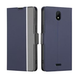 For Nokia C100 Twill Texture Side Button Leather Phone Case(Blue) (OEM)