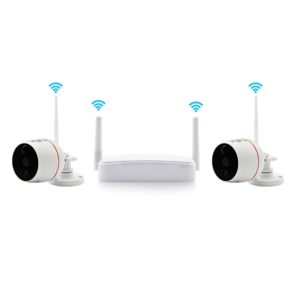Indoor 4CH HD 1080P Security Wireless IP IR Camera Wifi Kit, Support Night Vision / PIR Detection / Two-Way Audio & Micro SD Card (128GB Max, IR Distance: 9m(White) (OEM)
