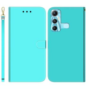 For Infinix Hot 11 X662 Imitated Mirror Surface Horizontal Flip Leather Phone Case(Mint Green) (OEM)