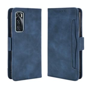 For vivo V20 SE/Y70 2020 Wallet Style Skin Feel Calf Pattern Leather Case ，with Separate Card Slot(Blue) (OEM)