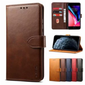 For Samsung Galaxy A42 5G GUSSIM Business Style Horizontal Flip Leather Case with Holder & Card Slots & Wallet(Brown) (GUSSIM) (OEM)
