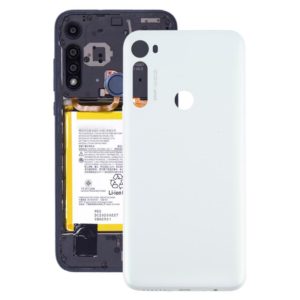 Original Battery Back Cover for Motorola Moto One Fusion Plus PAKF0002IN (White) (OEM)