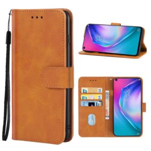 Leather Phone Case For Tecno Pouvoir 4(Brown) (OEM)