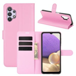 For Samsung Galaxy A32 5G Litchi Texture Horizontal Flip Protective Case with Holder & Card Slots & Wallet(Pink) (OEM)