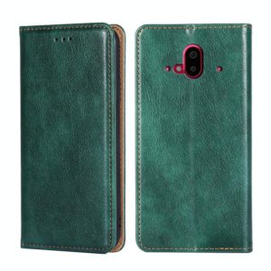 For Fujitsu Arrows F-52B Pure Color Magnetic Leather Phone Case(Green) (OEM)