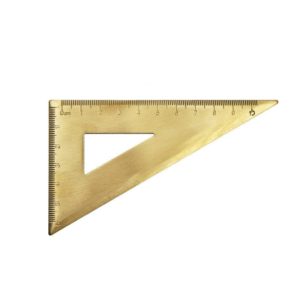 Brass Retro Drawing Ruler Measuring Tools, Model: 0-10cm Right Angle Triangle Ruler (OEM)