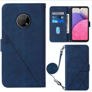 For Nokia G300 Crossbody 3D Embossed Flip Leather Phone Case(Blue) (OEM)