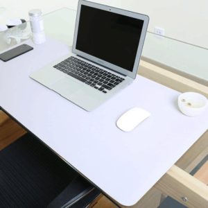 Multifunction Business Double Sided PU Leather Mouse Pad Keyboard Pad Table Mat Computer Desk Mat, Size: 90 x 45cm(Silver Grey) (OEM)