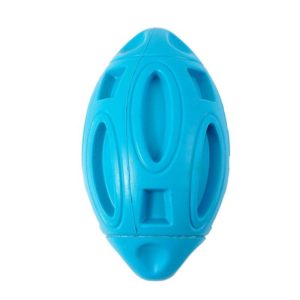 Pet Toy Rugby Rubber Wear-Resistant Bite Ball Toy(Sky Blue) (OEM)