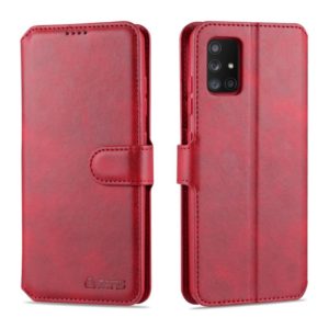 For Samsung Galaxy A71 AZNS Calf Texture Horizontal Flip Leather Case, with Holder & Card Slots & Wallet & Photo Frame(Red) (AZNS) (OEM)